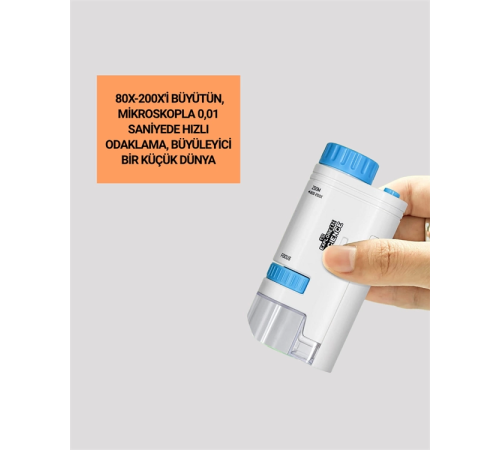 ABS Gövdeli Öğrenci ve Hobi Mikroskobu – Mavi Renk
