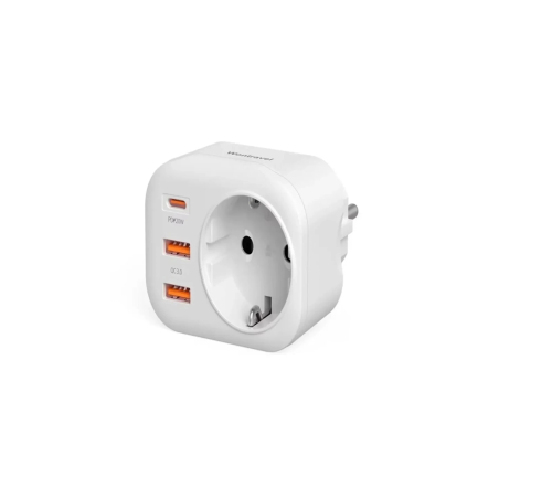 Ac-115 2500w 3.4a 2usb 1type-c 1soket Akım Korumalı Şarj Adaptörü Priz Çoğaltıcı