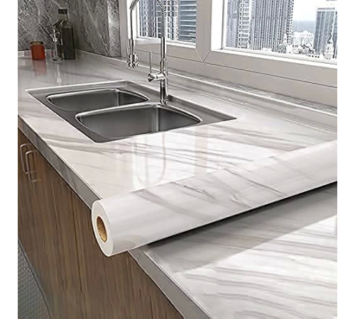 Açık Mermer Desenli Yapışkanlı Kaplama Kağıdı Büyük Boy 5 Metre Açık Mermer Desenli Yapışkanlı Kaplama Kağıdı Büyük Boy 5 Metre
