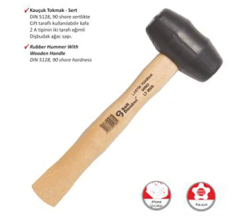 Ağaç Saplı Lastik Tokmak No:40