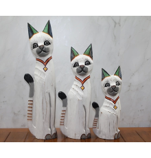 Ahşap 3'lü Kedi Seti 50 Cm Okas:1