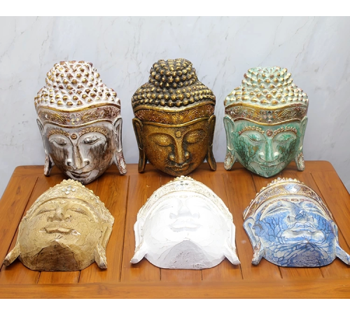 Ahşap Buda Maske 30 Cm Galıleo-22