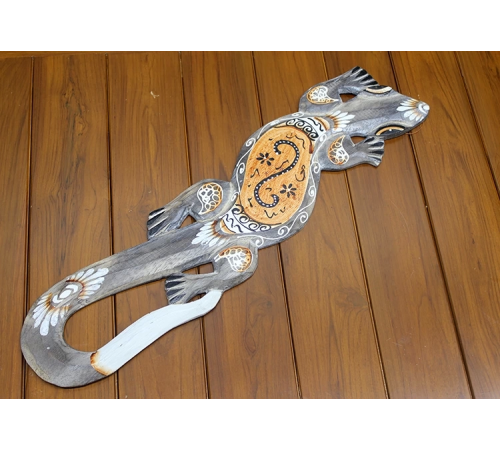 Ahşap Duvara Asmali Kertenkele Figürü Galileo-21