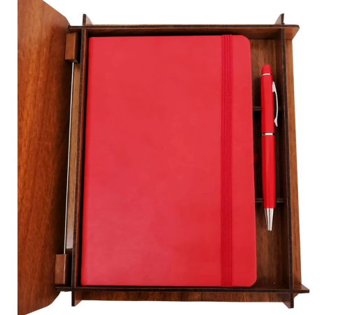 Ahşap Kutulu Defter Kalem Ahşap Kutulu Defter Kalem