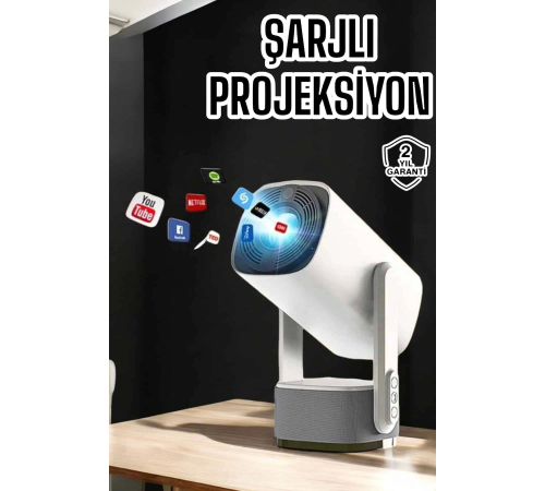 Akıllı Projeksiyon Powerbankli Taşınabilir Sinema Projektörü 4k HD Kaliteli Akıllı Projeksiyon Powerbankli Taşınabilir Sinema Projektörü 4k HD Kaliteli