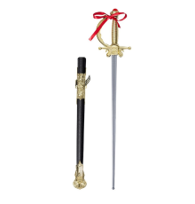 Altın Renk Kabzalı Zararsız Oyuncak Şövalye Kılıcı – 68 Cm (plastik)