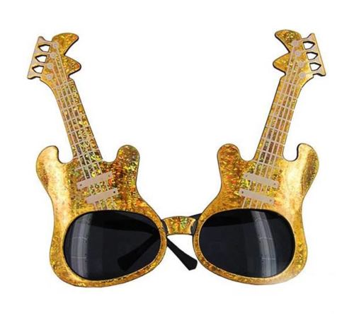 Altın Renk Rockn Roll Gitar Şekilli Parti Gözlüğü 15x15 Cm Altın Renk Rockn Roll Gitar Şekilli Parti Gözlüğü 15x15 Cm