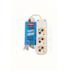 Amiral 3' Lü Topraklı 2 Metre Kablolu Grup Priz