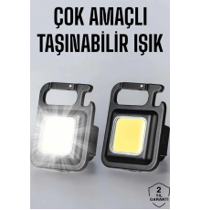 Anahtarlık Çok Amaçlı Mıknatıslı Taşınabilir Işık Led Şarjlı