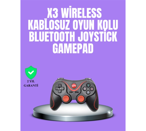 Android Uyumlu Gamepad X3 Game Stick Oyun Kolu Bluetooth Bağlantılı Android Uyumlu Gamepad X3 Game Stick Oyun Kolu Bluetooth Bağlantılı