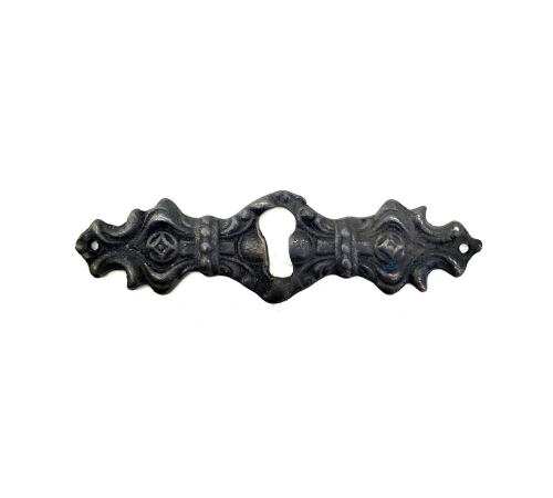 Antika Tarz Dekoratif Pirinç Anahtar Ağızlığı - 28x104mm, Oksit Antika Tarz Dekoratif Pirinç Anahtar Ağızlığı - 28x104mm, Oksit