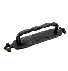 Antika Tarz Dekoratif Pirinç Burgulu Çekme Kol - 205x33 Mm, Oksit