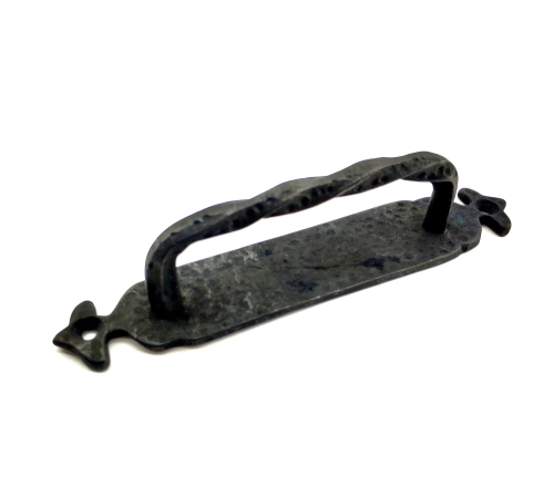 Antika Tarz Dekoratif Pirinç Burgulu Çekme Kol - 205x33 Mm, Oksit
