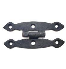Antika Tarz Dekoratif Pirinç Dar Menteşe - 75x39 Mm, Oksit