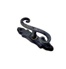 Antika Tarz Dekoratif Pirinç Kıvrık Pencere Kolu - 130x33 Mm, Oksit
