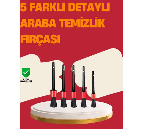 Araç İçi Detaylı Temizlik Seti-Araba Jant ve İç Yüzey Temizlik Fırçaları