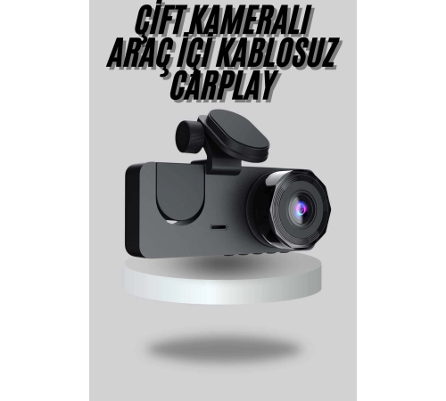 Araç İçi Dikiz Kamerası Sürüş Kaydedici 3 Lensli DVR Kamera