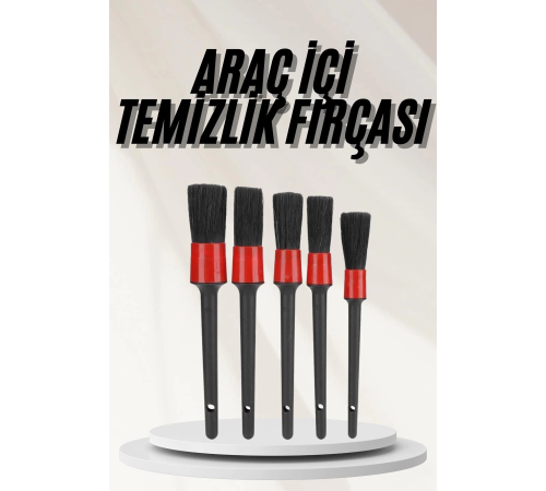Araç İçi Led Aksesuar 5 Farklı Detaylı Araba Temizlik Fırçası Oto Temizleme Fırçası