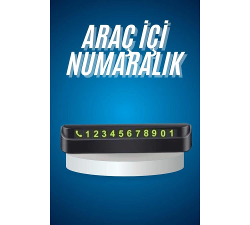 Araç İçi Numaratör Numaralık Oto Cam Kartı Fosforlu Numaratör Araç İçi Numaratör Numaralık Oto Cam Kartı Fosforlu Numaratör