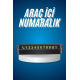 Araç İçi Numaratör Numaralık Oto Cam Kartı Fosforlu Numaratör