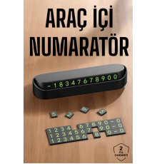 Araç İçi Numaratör Numaralık Torpido Üstü Açılır Kapanır Telefon Numarası Bırakma