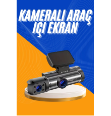 Araç Kamerası Black Box Çift Kameralı Ekranlı Full HD Sürüş Kamerası