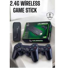 Atari Oyun Konsolu 2000 Oyunlu Game Stick 2.4G Wireless