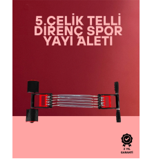 Ayarlanabilir Elastik Yaylı Ergonomik Tasarımlı Kas Güçlendirme Seti