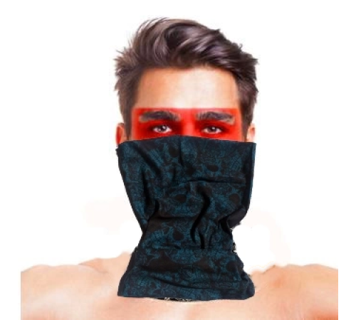 Baf Bandana Çoklu Kafatası Mavi Siyah Maske Baf Bandana Çoklu Kafatası Mavi Siyah Maske