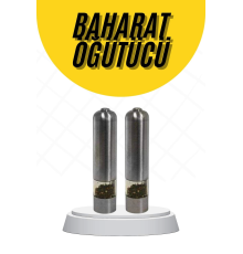 Baharat Öğütücü Paslanmaz Ayarlanabilir Otomatik Pilli Işıklı Tuz & Karabiber