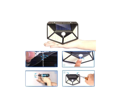 Bahçe Lambası Bahçe Aydınlatma Sensörlü Suya Dayanıklı 100 Led