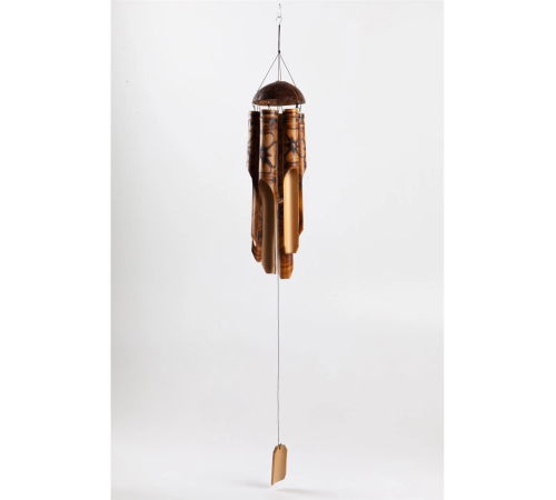Bambu Coconat Kafalı Rüzgar Çanı 30 Cm