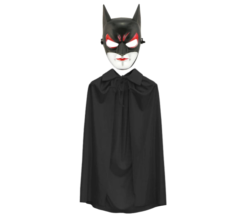 Batman Maskesi Cat Woman Ve Batman Pelerini 90 Cm Siyah Renk Set Batman Maskesi Cat Woman Ve Batman Pelerini 90 Cm Siyah Renk Set