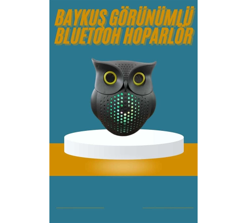 Baykuş Görünümlü Işıklı Bluetooth Speaker Bluetooth Hoparlör Baykuş Görünümlü Işıklı Bluetooth Speaker Bluetooth Hoparlör
