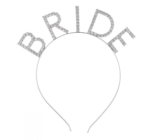 Bekarlığa Veda Mega Boy Kristal Taşlı Gümüş Bride Taç Gelin Tacı 20x21 Cm