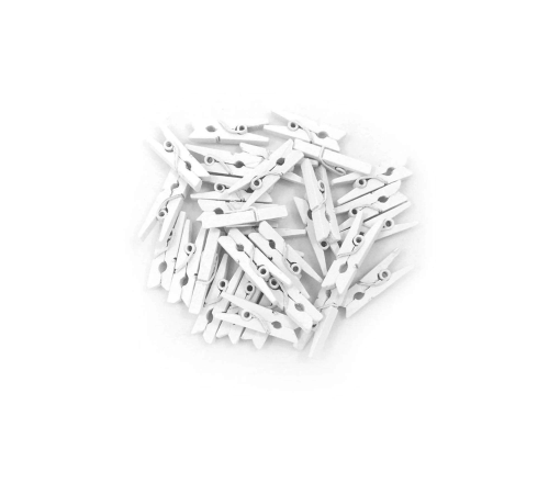 BFS 100'lü Beyaz Ahşap Mandal 2.5cm (10'lu Paket-1000 Adet)