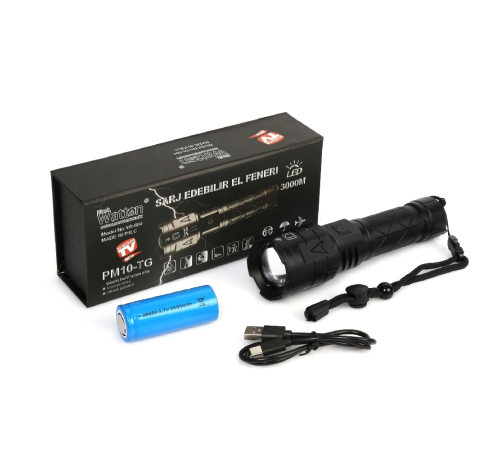 BFS 3000 Lümen Güçlü El Feneri Wt-604 BFS 3000 Lümen Güçlü El Feneri Wt-604