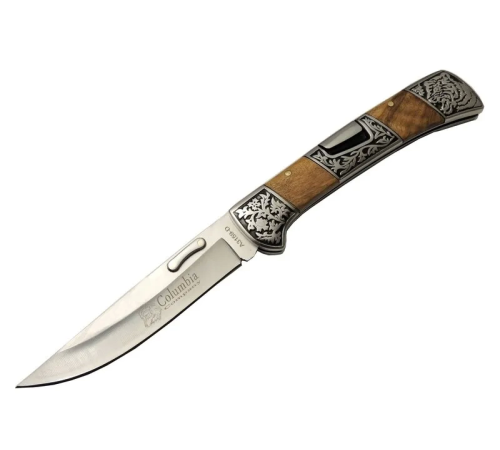 BFS A3159-d Kahverengi Kamp Çakı 23,5cm- Ahşap Sap, Kaplan İşlemeli, Kemerlikli BFS A3159-d Kahverengi Kamp Çakı 23,5cm- Ahşap Sap, Kaplan İşlemeli, Kemerlikli