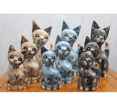 BFS Ahşap 3'lü Kedi Seti 40 Cm Trendy:4 BFS Ahşap 3'lü Kedi Seti 40 Cm Trendy:4