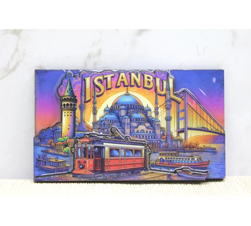 BFS Ahşap İstanbul Temalı Magnet Alk4363 BFS Ahşap İstanbul Temalı Magnet Alk4363