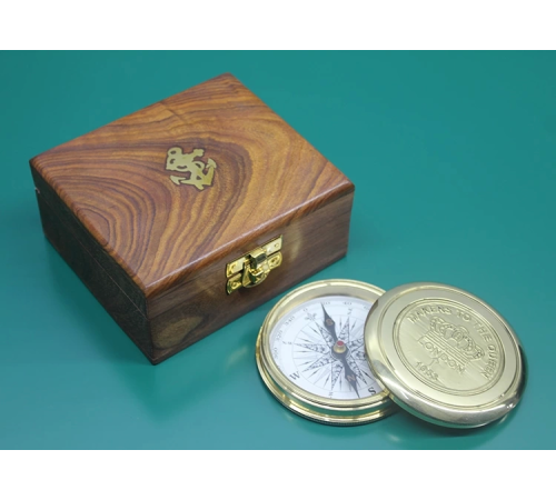 BFS Ahşap Kutulu Pirinç Pusula 16221 BFS Ahşap Kutulu Pirinç Pusula 16221