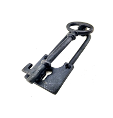 BFS Antika Tarz Dekoratif Pirinç Anahtar Kapı Tokmağı, Taktak - 170x60mm, Oksit
