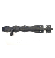 BFS Antika Tarz Dekoratif Pirinç Dövme Kapı Sürgüsü - 25cm, Oksit