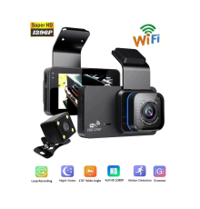 BFS Araç İçi Kamera Wifi Özellikli Ekranlı Ön Ve Geri Görüş Kameralı Mikrofonlu 3 İnç Hd