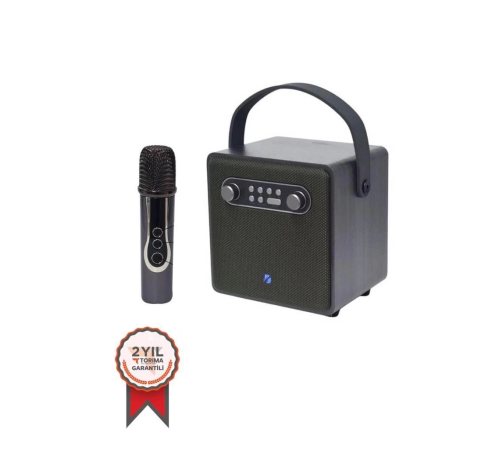 BFS Bts-1688 Yeşil Mikrofonlu Karaoke Bluetooth Hoparlör