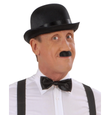 BFS Charlie Chaplin Stil Yetişkin Şapkası – Siyah Melon Parti Şapkası