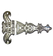 BFS Dekoratif, Sac Tek Kuyruklu Menteşe - 69x102 Mm, Büyük, Nikel, 100 Adet