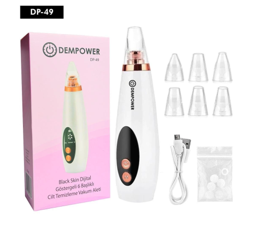 BFS Dempower Black Skin Dijital Göstergeli 6 Başlıklı Cilt Temizleme Vakum Aleti BFS Dempower Black Skin Dijital Göstergeli 6 Başlıklı Cilt Temizleme Vakum Aleti