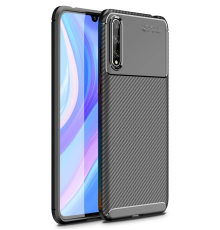 BFS  Huawei P Smart S Kılıf Auto Focus Karbon Kapak - Siyah