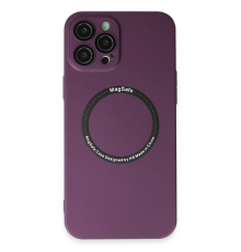 BFS  iPhone 12 Pro Max Kılıf Jack Magneticsafe Lens Silikon - Mürdüm